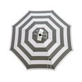 Living Accents 9 ft. Tiltable Gray Stripe Market Umbrella 8014985